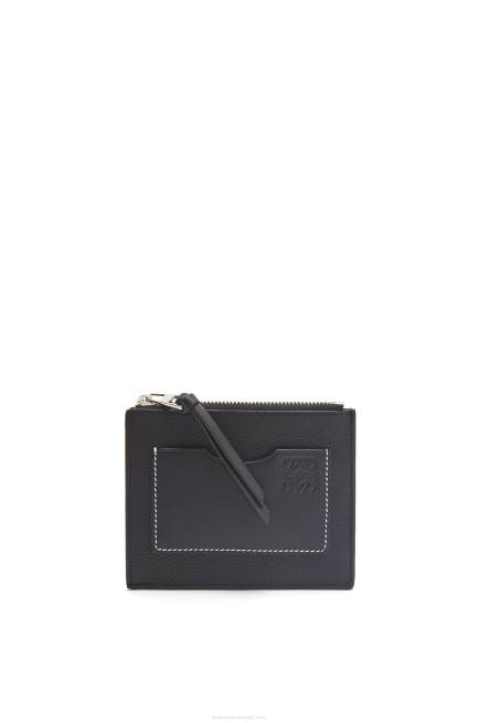 Black Large coin cardholder in soft grained calfskin Loewe 84PR1386 Women