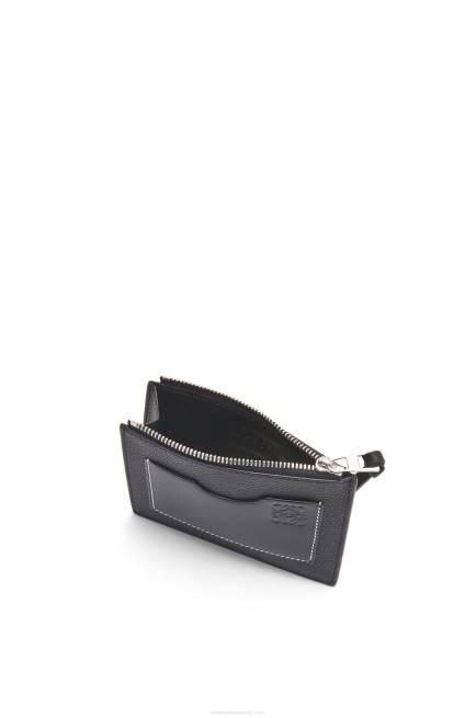 Black Large coin cardholder in soft grained calfskin Loewe 84PR1386 Women