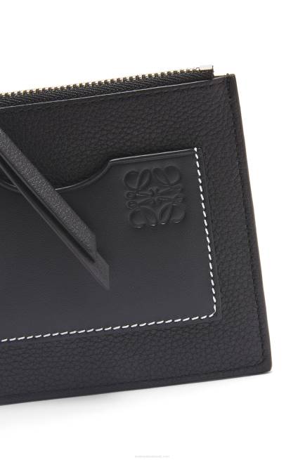Black Large coin cardholder in soft grained calfskin Loewe 84PR1386 Women