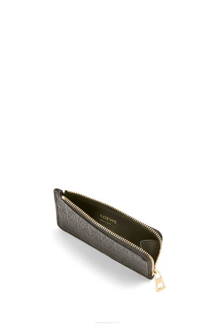 Black Repeat coin cardholder in embossed silk calfskin Loewe 84PR1346 Women