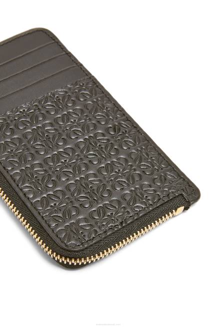 Black Repeat coin cardholder in embossed silk calfskin Loewe 84PR1346 Women
