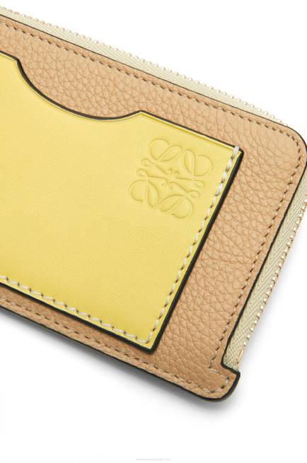 Butter/Pale Lemon Coin cardholder in soft grained calfskin Loewe 84PR1343 Women