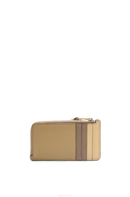 Clay Green/Butter Puzzle coin cardholder in classic calfskin Loewe 84PR1369 Women
