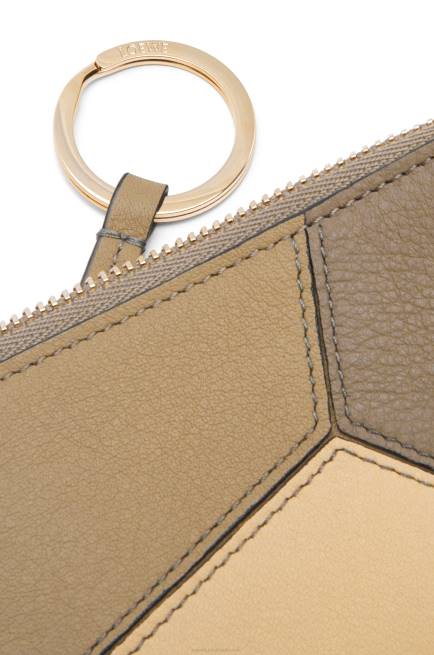 Clay Green/Butter Puzzle coin cardholder in classic calfskin Loewe 84PR1369 Women