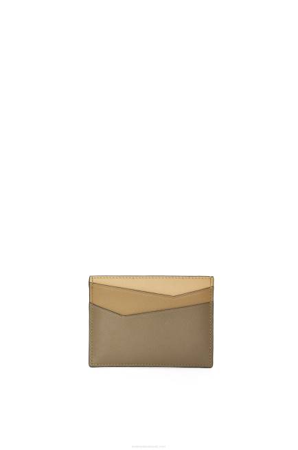 Clay Green/Butter Puzzle plain cardholder in classic calfskin Loewe 84PR1362 Women
