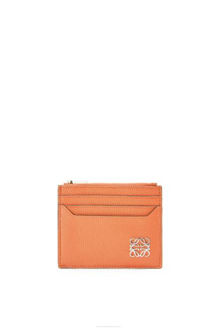 Coral Reef Anagram square zip cardholder in pebble grain calfskin Loewe 84PR1399 Women