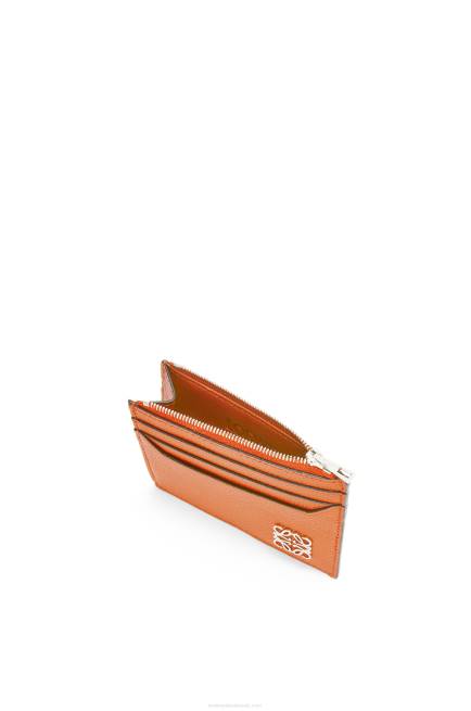 Coral Reef Anagram square zip cardholder in pebble grain calfskin Loewe 84PR1399 Women