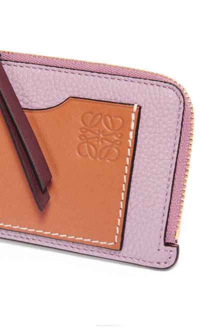 Dirty Mauve/Tan Coin cardholder in soft grained calfskin Loewe 84PR1342 Women