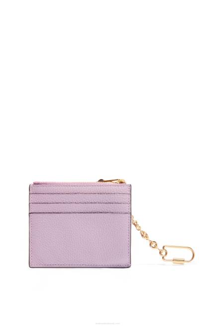 Dirty Mauve/Tan Square cardholder in soft grained calfskin with chain Loewe 84PR1365 Women