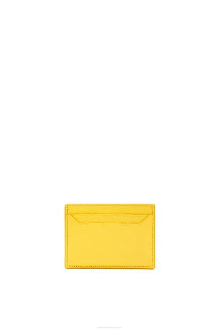 Lemon Anagram plain cardholder in pebble grain calfskin Loewe 84PR1402 Women