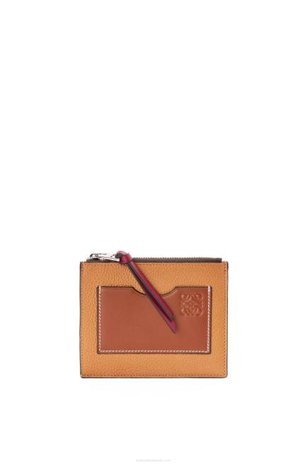 Light Caramel/Pecan Large coin cardholder in soft grained calfskin Loewe 84PR1385 Women