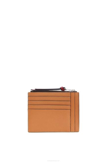 Light Caramel/Pecan Large coin cardholder in soft grained calfskin Loewe 84PR1385 Women