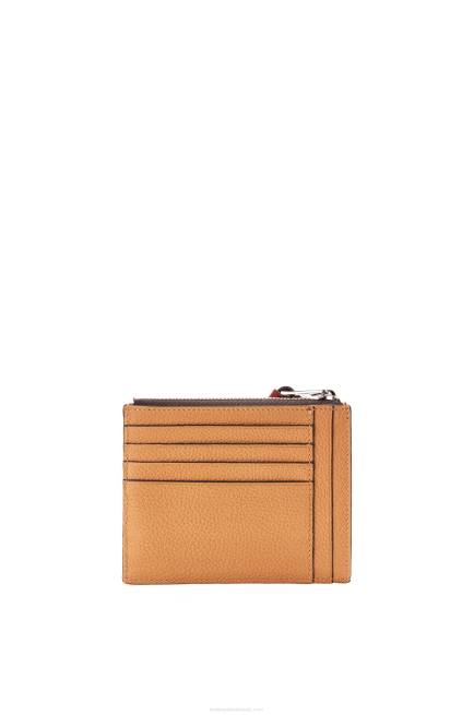 Light Caramel/Pecan Large coin cardholder in soft grained calfskin Loewe 84PR1385 Women