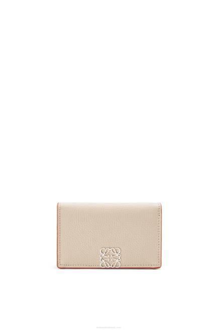 Light Ghost Anagram business cardholder in pebble grain calfskin Loewe 84PR1349 Women