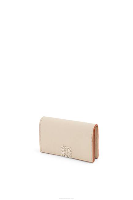 Light Ghost Anagram business cardholder in pebble grain calfskin Loewe 84PR1349 Women