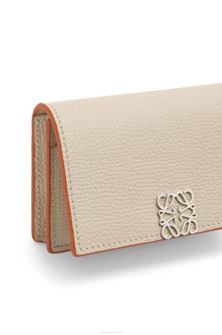 Light Ghost Anagram business cardholder in pebble grain calfskin Loewe 84PR1349 Women