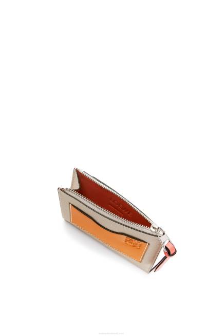 Light Oat/Honey Large coin cardholder in soft grained calfskin Loewe 84PR1353 Women