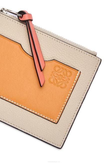 Light Oat/Honey Large coin cardholder in soft grained calfskin Loewe 84PR1353 Women