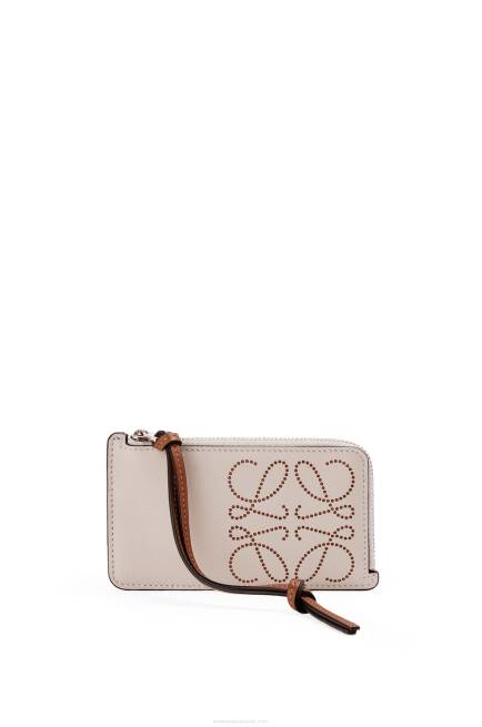 Light Oat/Tan Brand coin cardholder in classic calfskin Loewe 84PR1407 Women