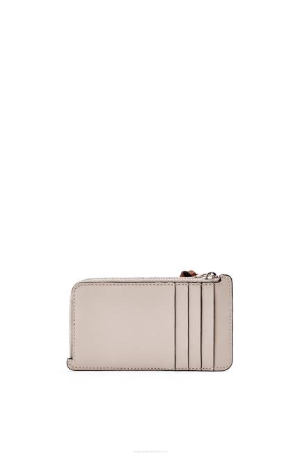 Light Oat/Tan Brand coin cardholder in classic calfskin Loewe 84PR1407 Women