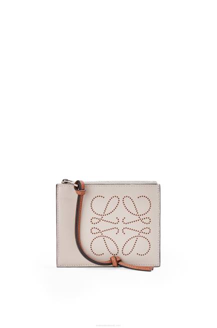 Light Oat/Tan Brand coin cardholder in classic calfskin Loewe 84PR1420 Women