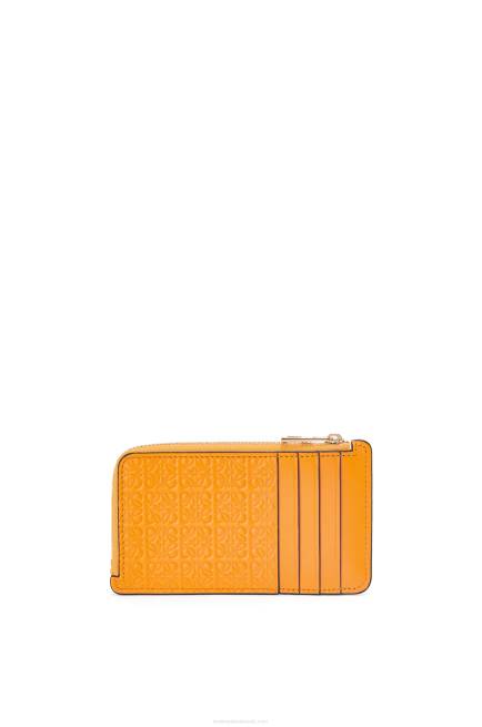 Mandarin Repeat coin cardholder in embossed silk calfskin Loewe 84PR1405 Women