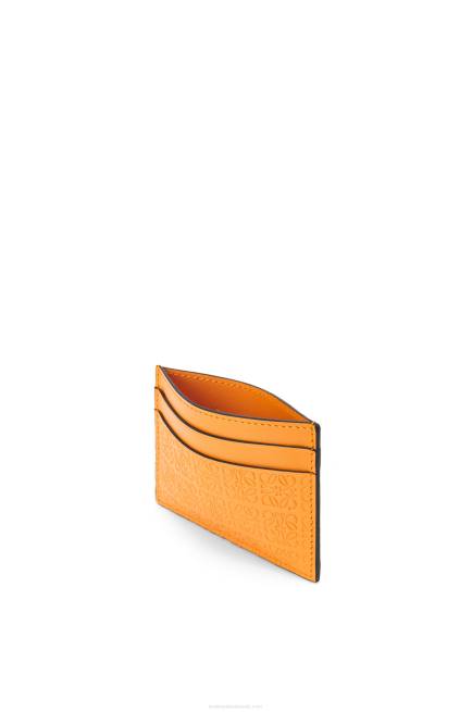 Mandarin Repeat plain cardholder in embossed silk calfskin Loewe 84PR1404 Women