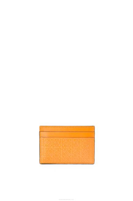 Mandarin Repeat plain cardholder in embossed silk calfskin Loewe 84PR1404 Women