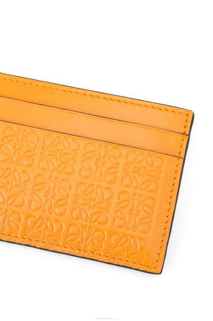 Mandarin Repeat plain cardholder in embossed silk calfskin Loewe 84PR1404 Women