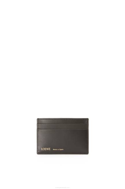 Navy/Black Plain cardholder in jacquard and calfskin Loewe 84PR1419 Women