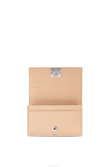 Nude Anagram business cardholder in pebble grain calfskin Loewe 84PR1375 Women