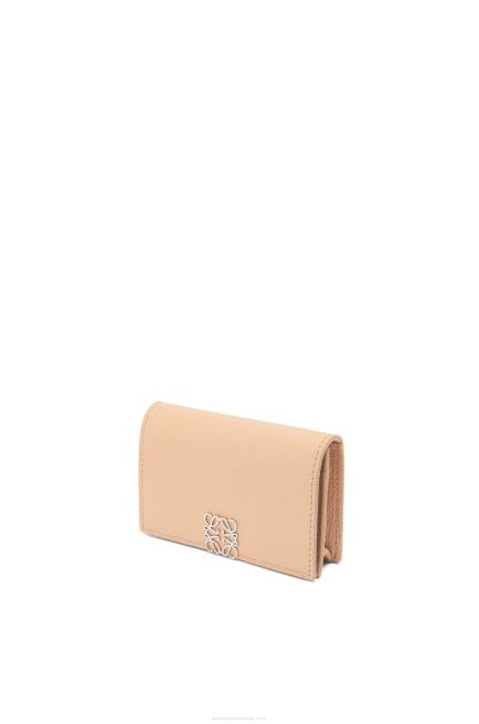 Nude Anagram business cardholder in pebble grain calfskin Loewe 84PR1375 Women