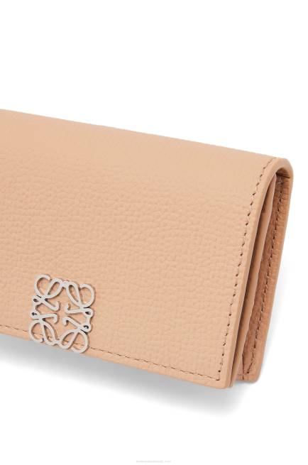 Nude Anagram business cardholder in pebble grain calfskin Loewe 84PR1375 Women