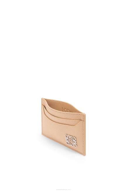 Nude Anagram plain cardholder in pebble grain calfskin Loewe 84PR1403 Women