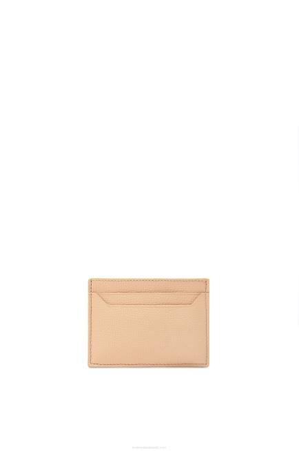 Nude Anagram plain cardholder in pebble grain calfskin Loewe 84PR1403 Women