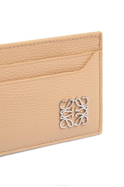 Nude Anagram plain cardholder in pebble grain calfskin Loewe 84PR1403 Women