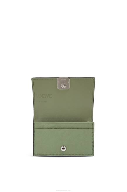 Rosemary Anagram business cardholder in pebble grain calfskin Loewe 84PR1373 Women