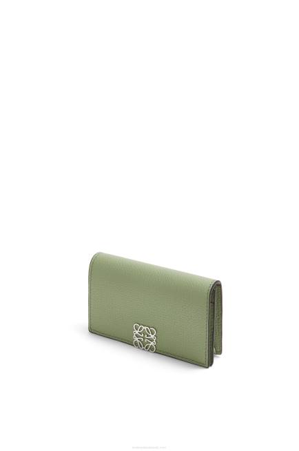 Rosemary Anagram business cardholder in pebble grain calfskin Loewe 84PR1373 Women