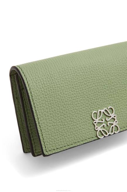 Rosemary Anagram business cardholder in pebble grain calfskin Loewe 84PR1373 Women