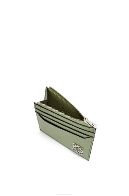 Rosemary Anagram square zip cardholder in pebble grain calfskin Loewe 84PR1398 Women