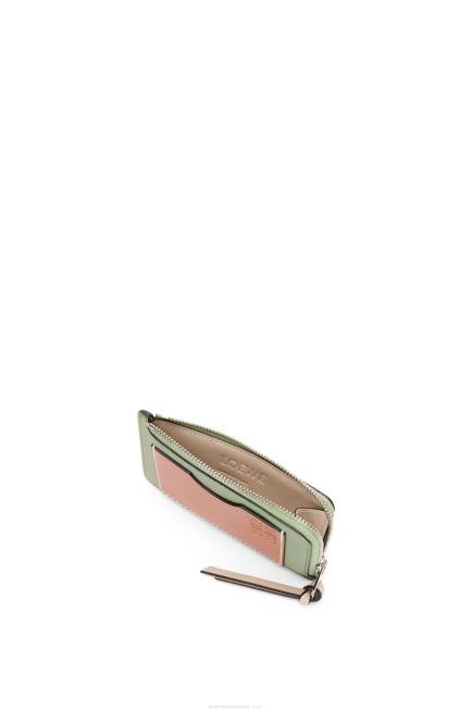 Rosemary/Tan Coin cardholder in soft grained calfskin Loewe 84PR1338 Women