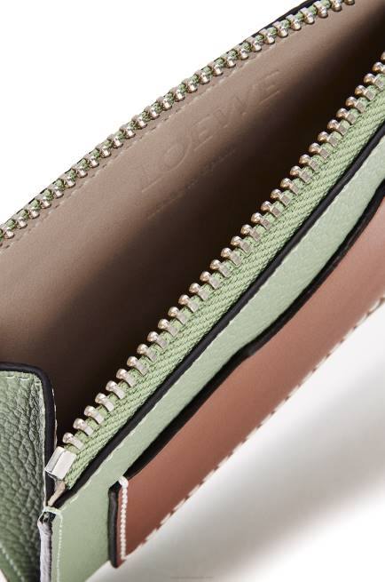 Rosemary/Tan Large coin cardholder in soft grained calfskin Loewe 84PR1354 Women