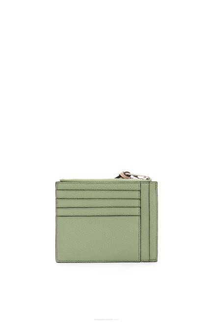 Rosemary/Tan Large coin cardholder in soft grained calfskin Loewe 84PR1354 Women