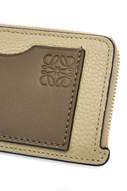 Sage Green/Dark Khaki Green Coin cardholder in soft grained calfskin Loewe 84PR1329 Women