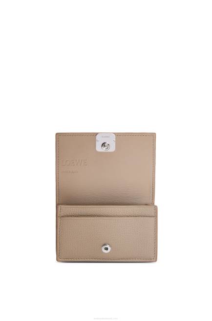 Sand Anagram business cardholder in pebble grain calfskin Loewe 84PR1351 Women