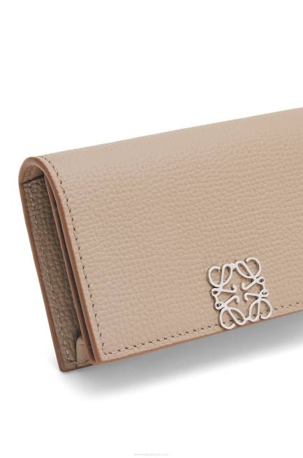 Sand Anagram business cardholder in pebble grain calfskin Loewe 84PR1351 Women