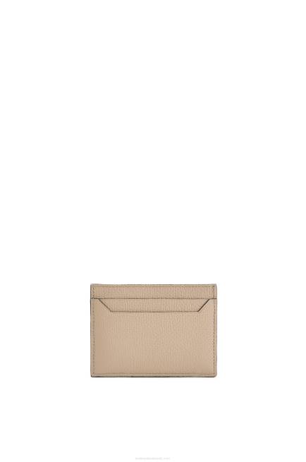 Sand Anagram plain cardholder in pebble grain calfskin Loewe 84PR1357 Women