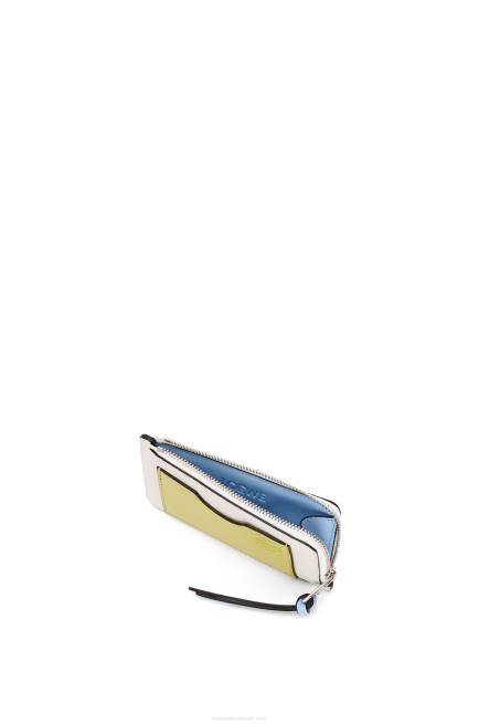 Soft White/Lime Yellow Coin cardholder in soft grained calfskin Loewe 84PR1416 Women