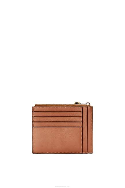 Tan/Ochre Brand coin cardholder in classic calfskin Loewe 84PR1392 Women