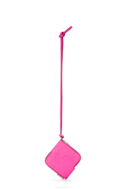 Fuchsia Double coin case in classic calfskin Loewe 84PR1335 Women